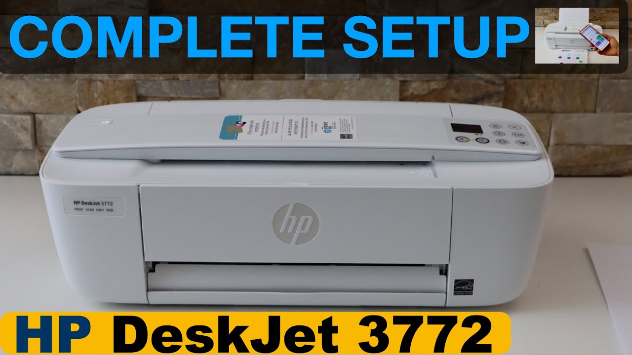 Обзор полной настройки HP DeskJet 3772, распаковки, установки, настройки чернил, копирования, нас...