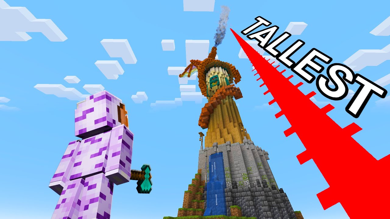 I Built The Worlds Tallest Minecraft Base (Camp Minecraft)