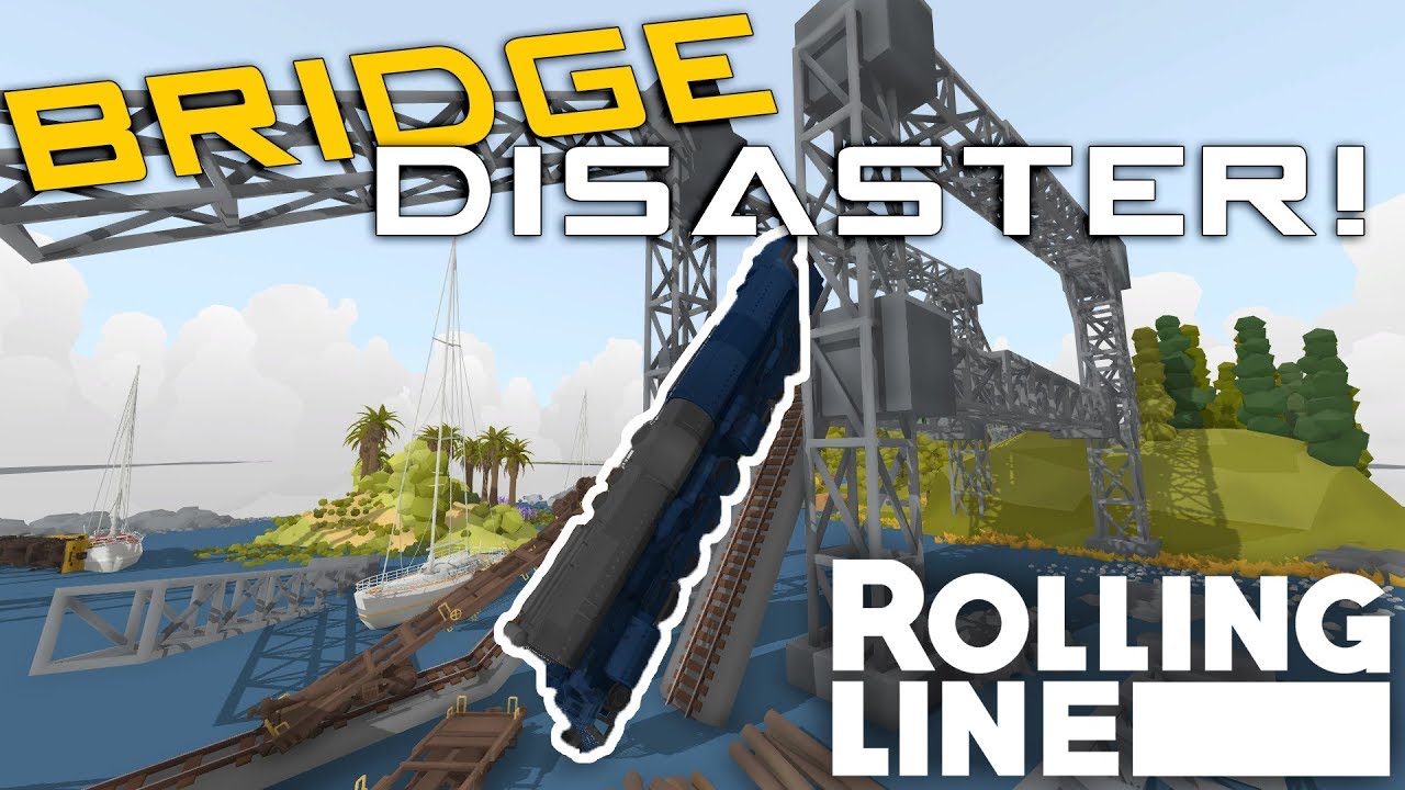BRIDGE DISASTER!  -  Rolling Line VR Toy Train Simulator - Map