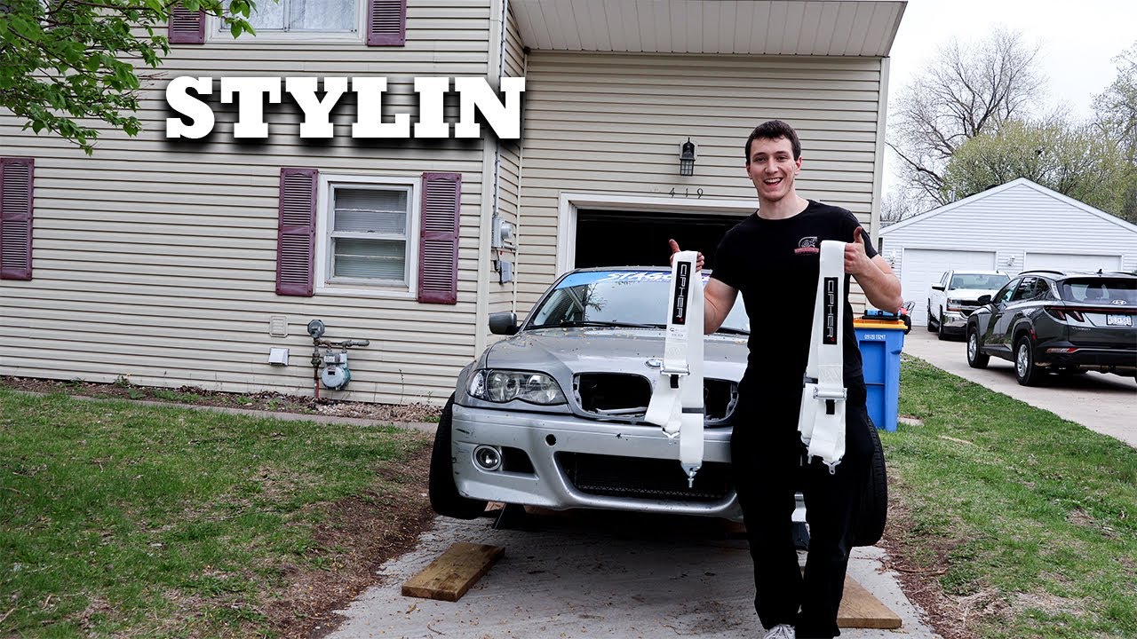 Strap in Tight! E46 Drift Car Harness & Harness Bar Install!