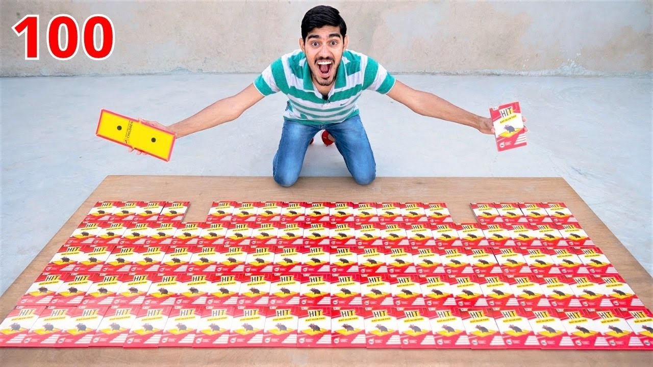 100 Rat Glue Traps VS Me | क्या ये मुझे चिपका देगा? Gone Wrong- DO NOT TRY