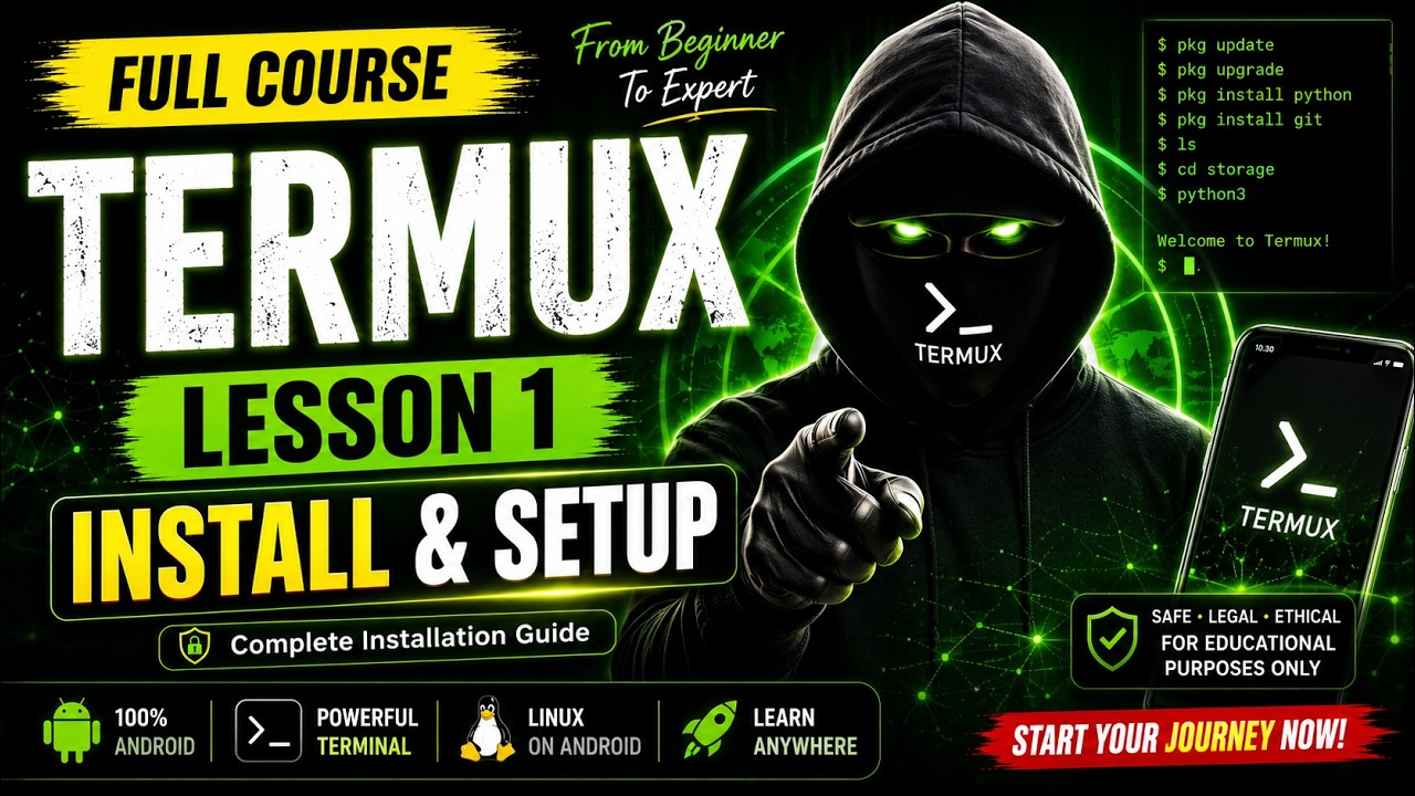 Termux Full Course for Beginners (2026) | Install & Setup Termux on Android | Lesson 1