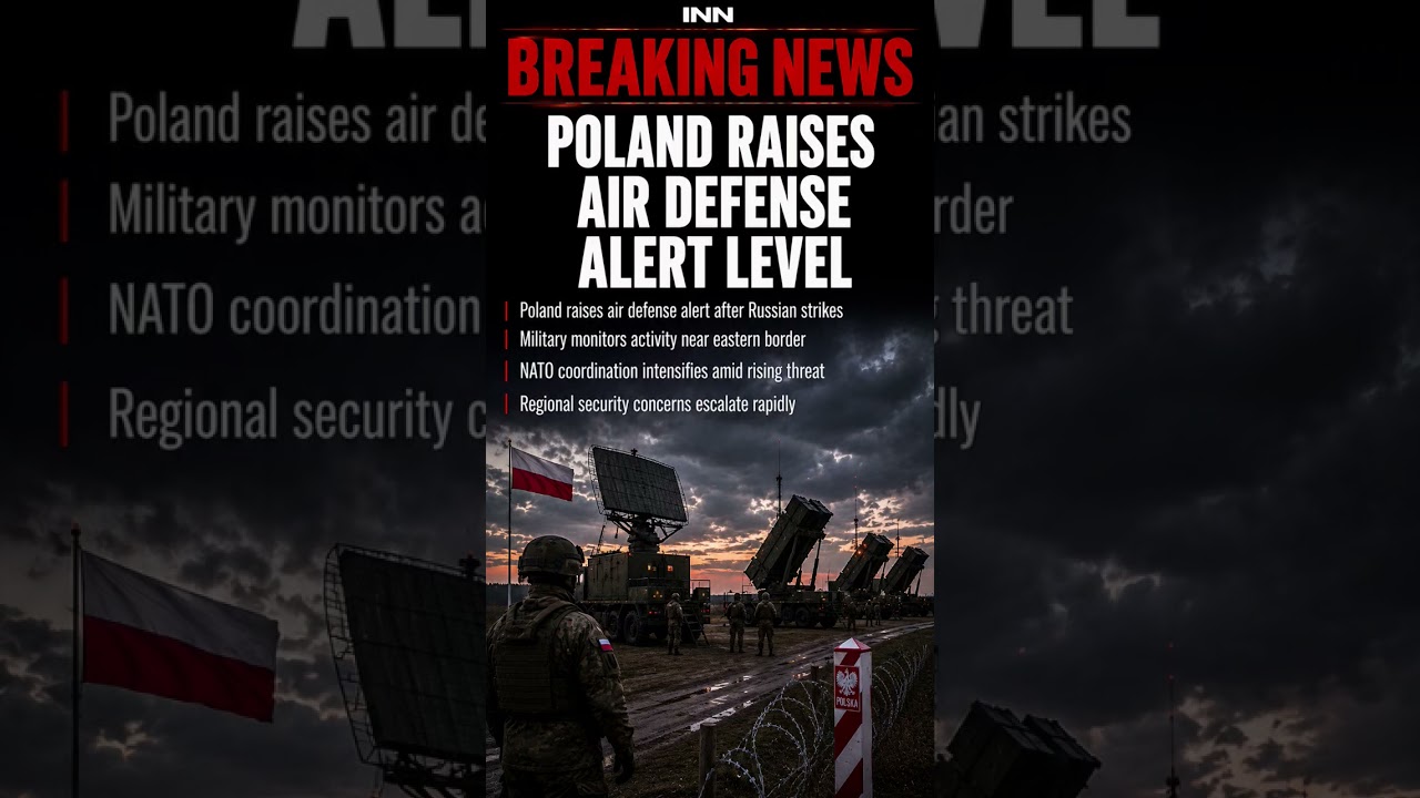 POLAND RAISES AIR DEFENSE ALERT LEVEL