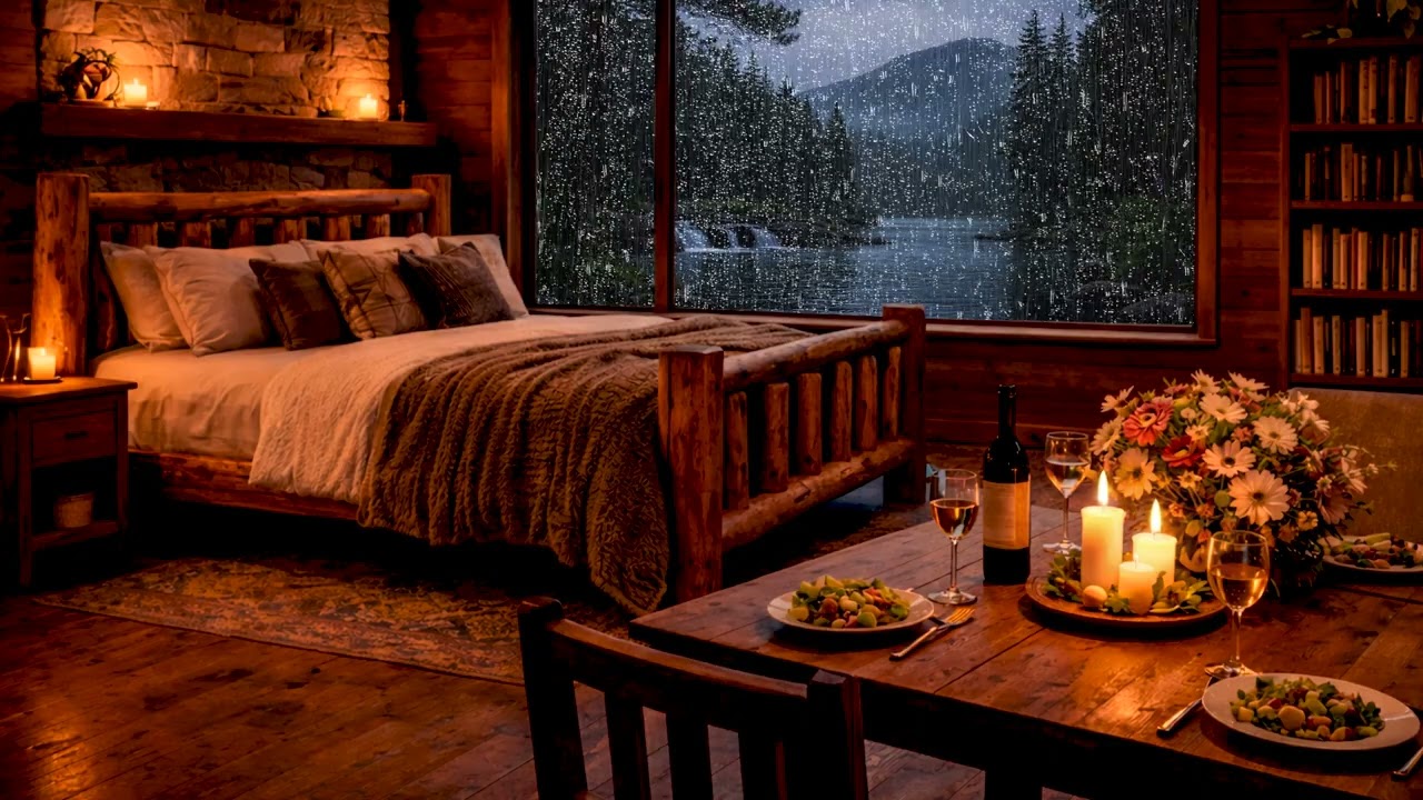🌙 Gentle Rain Sounds & Slow Piano | Peaceful Night Ambience for Deep Sleep & Relaxing 🌧️ 🌌