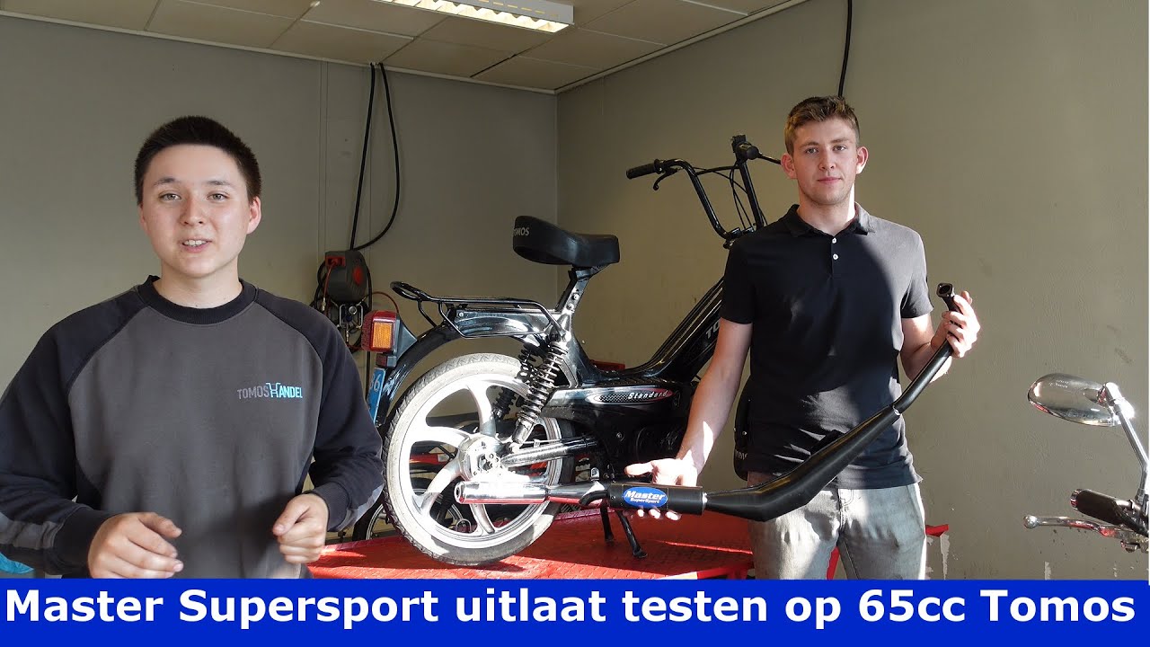 Master Supersport uitlaat testen en monteren op Tomos A35