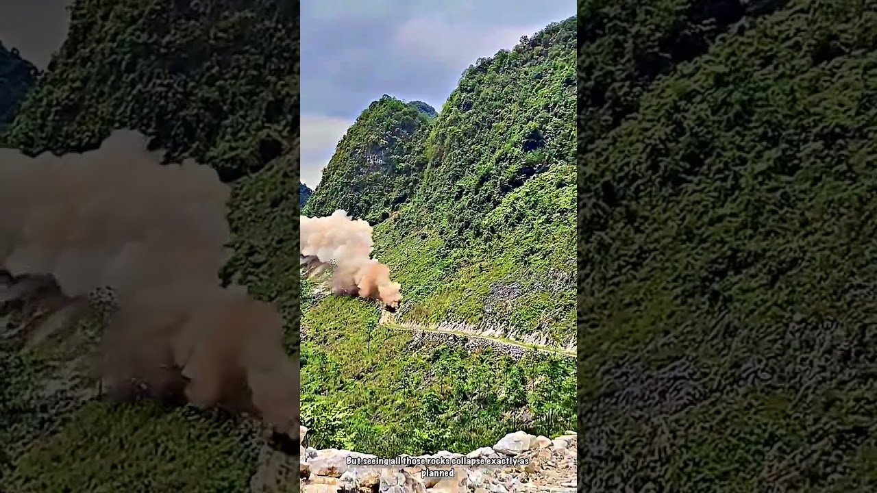 Controlled Precision: Large-Scale Rock Blasting