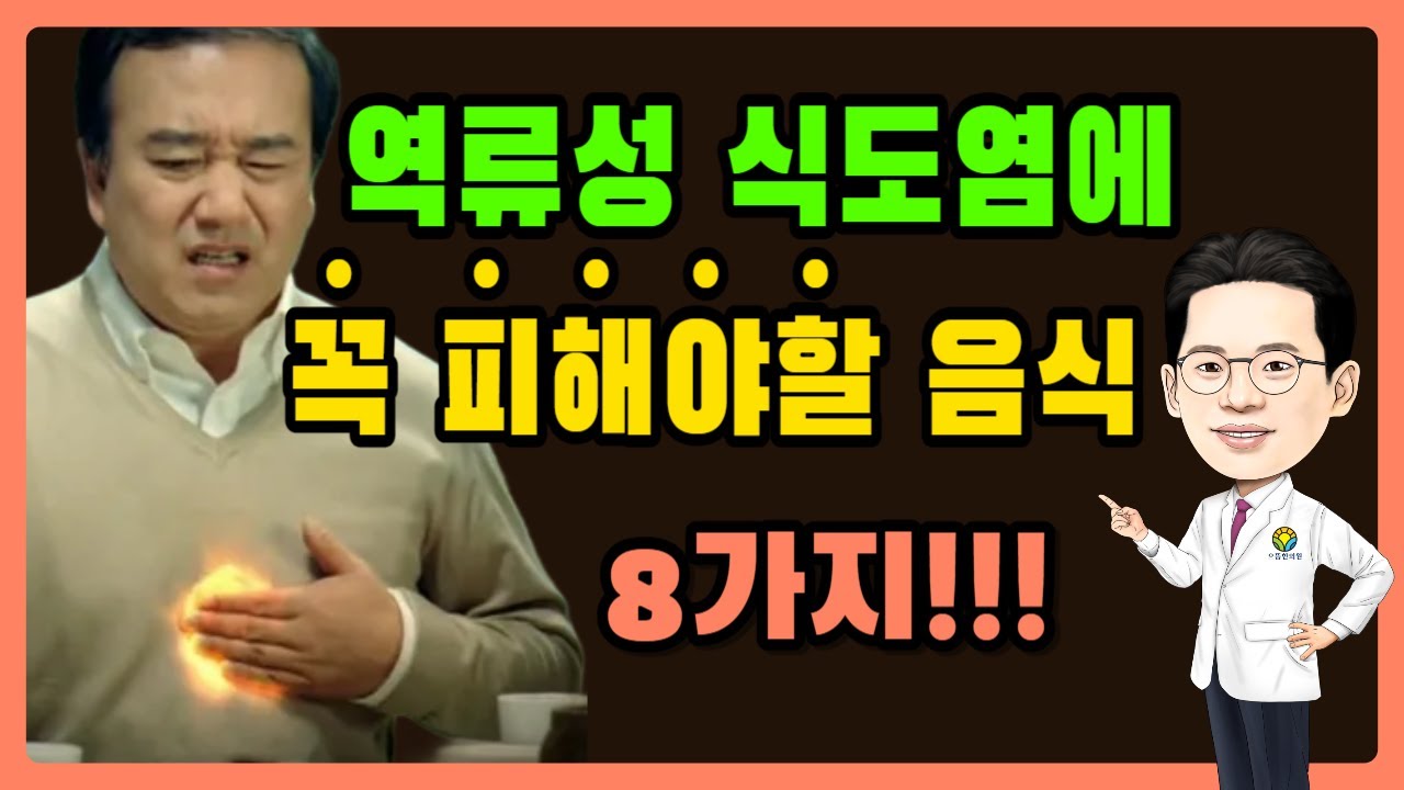역류성식도염에 안좋은음식 피할음식 8가지 (담적보감[52])