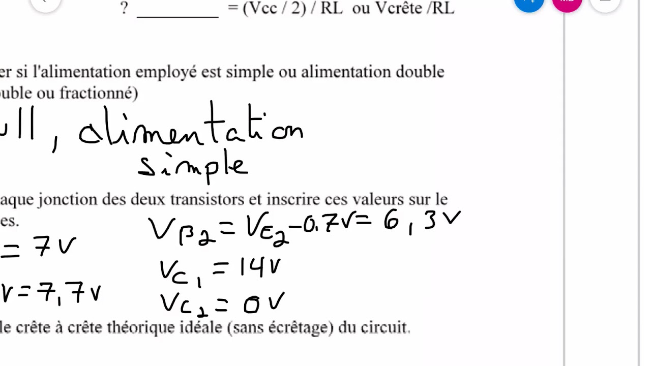 Push-pull exercice 17-2