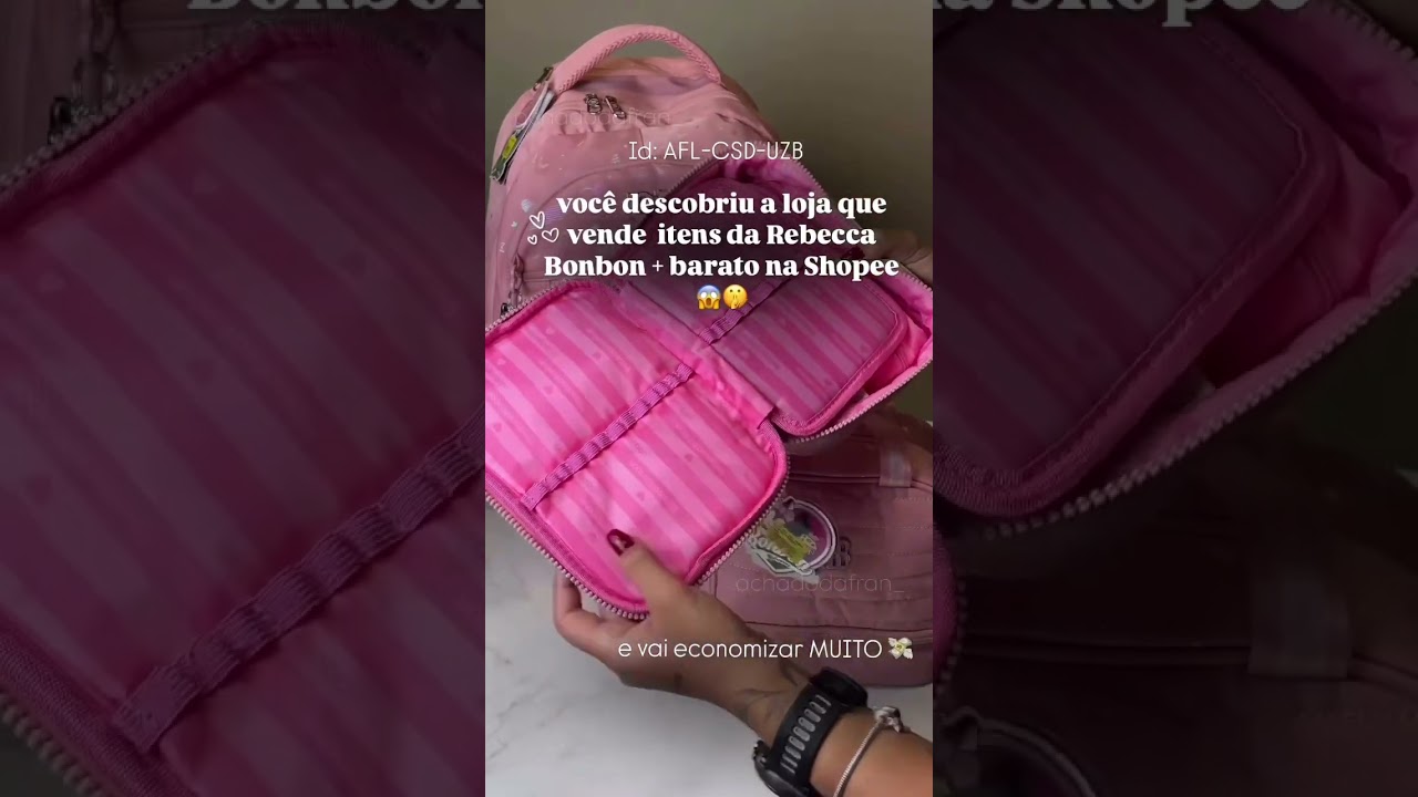 Mochila da Rebecca BonBon na Shopee