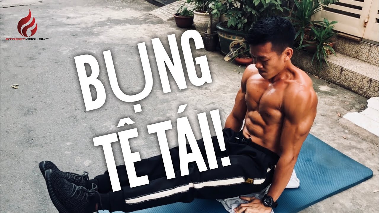 Tập bụng TÊ TÁI chỉ trong 5 phút ngay tại nhà! 👍 | Street Workout Làng Hoa