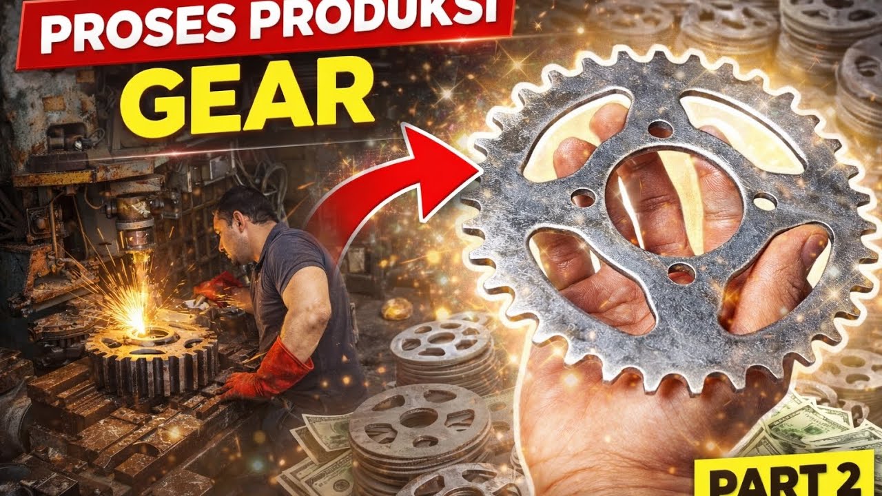 Gila! Begini Proses Pembuatan Gear dari Plat Besi, Hasilnya Bikin Melongo (Part 2)