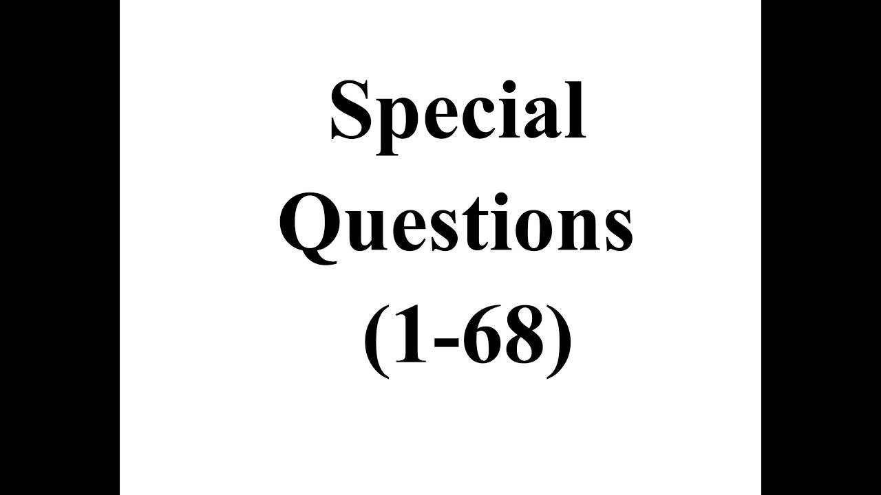 İngilis dili, Toplu 2, Interrogative Sentences Special Questions (1-68 tests)