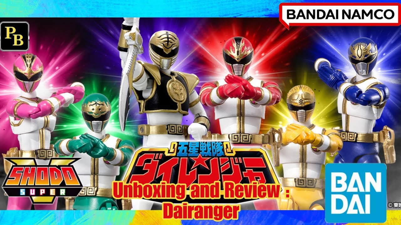 Shodo Super Gosei Sentai Dairanger 五星戦隊ダイレンジャー  MMPR white tiger Ranger. Unboxing and Review PBandai