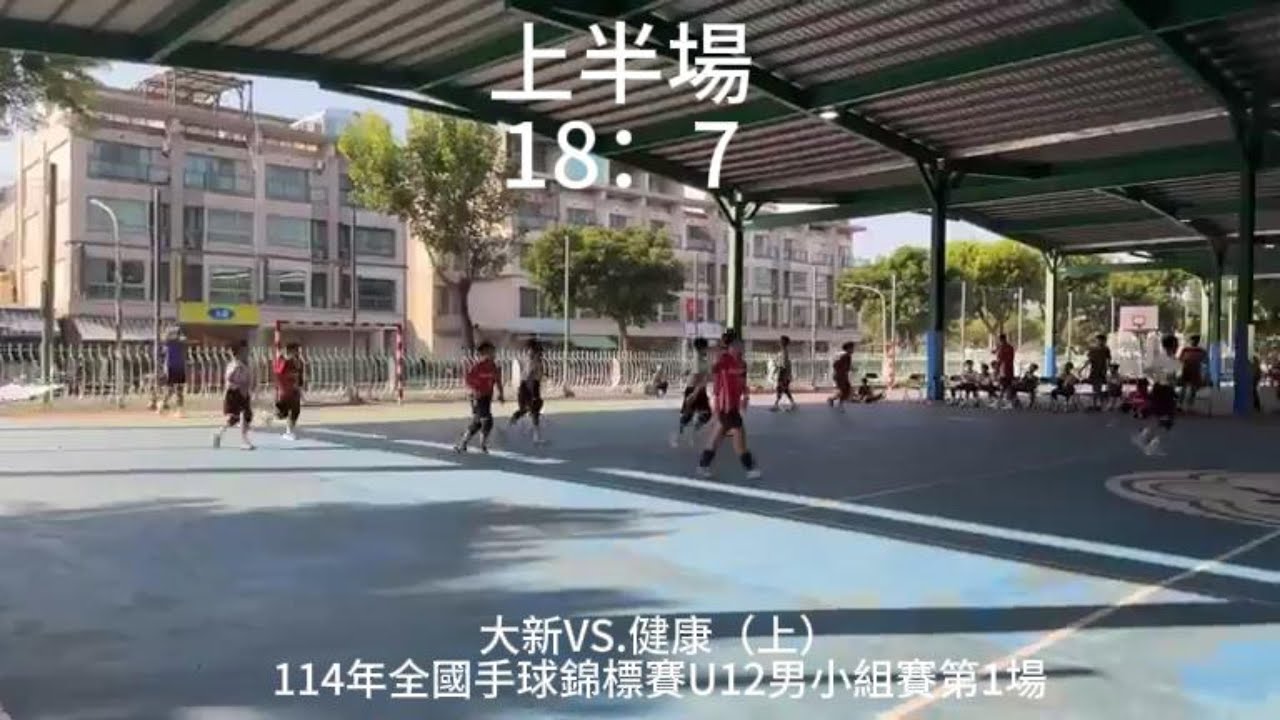 【全國賽】U12男小組賽~大新VS.健康（上半場18:7）~114年全國手球錦標賽Day1~