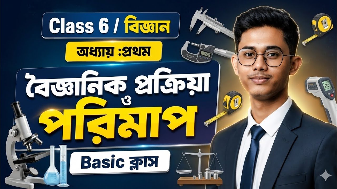 ষষ্ঠ শ্রেণি বিজ্ঞান ১ম অধ্যায়: বৈজ্ঞানিক প্রক্রিয়া ও পরিমাপ | Class 6 Science Chapter 1