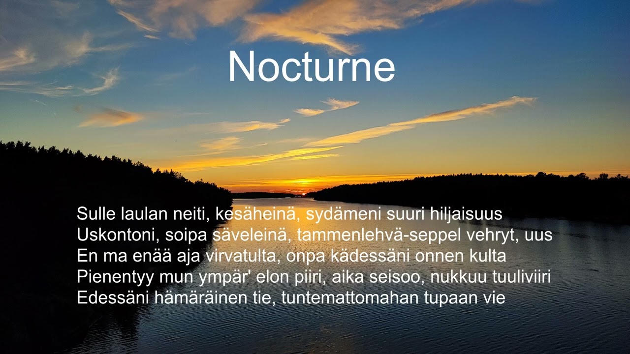 🌿Nocturne + sanat / Nocturne-piano / Ruislinnun laulu / Pianosäestys / Laululle