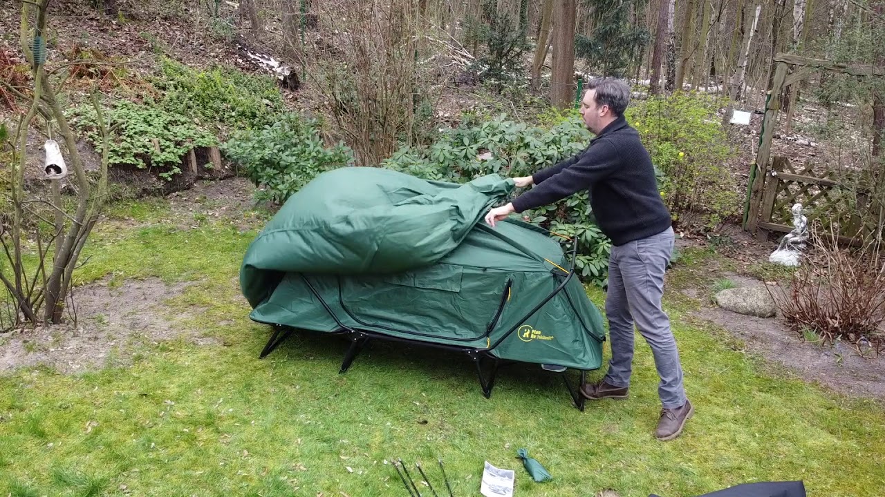 Aufbau eines Felbett-Zeltes von Plan Re feldzelt