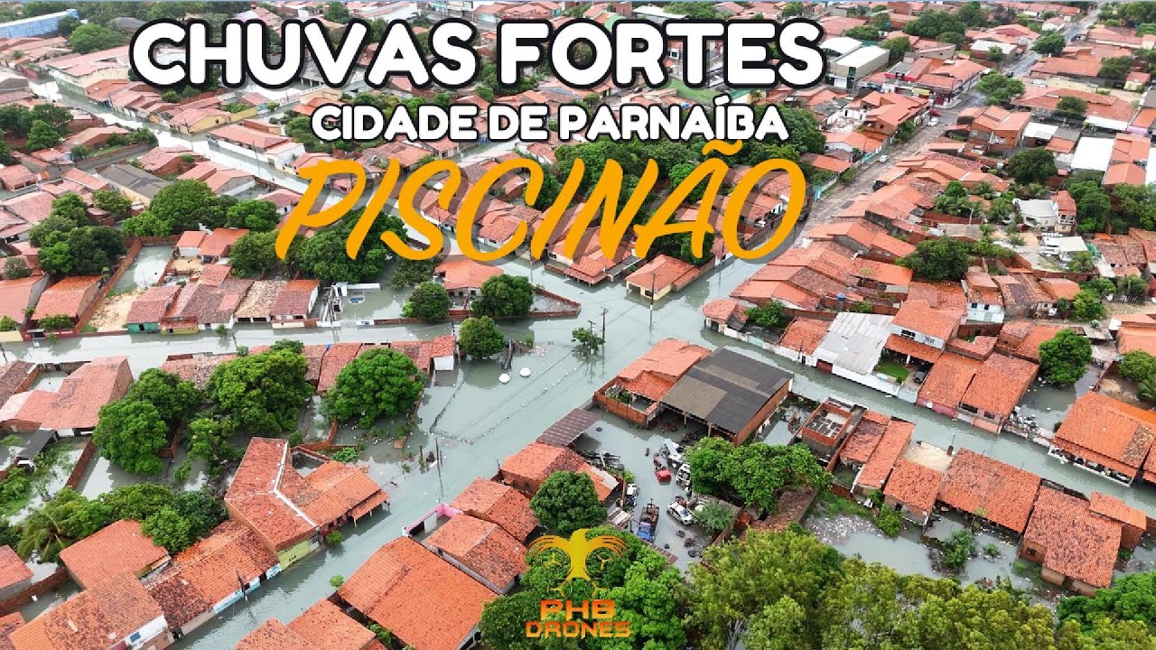 CHUVAS FORTES ALAGAM A CIDADE DE PARNAIBA.