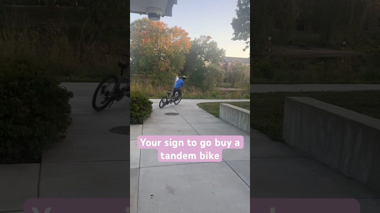 Why you need a tandem bike #college #funny #engineeringcollege #bike
