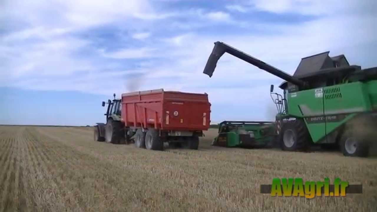 DEUTZ FAHR 6090 HTS &agrave; la moisson de l'escourgeon en 2014