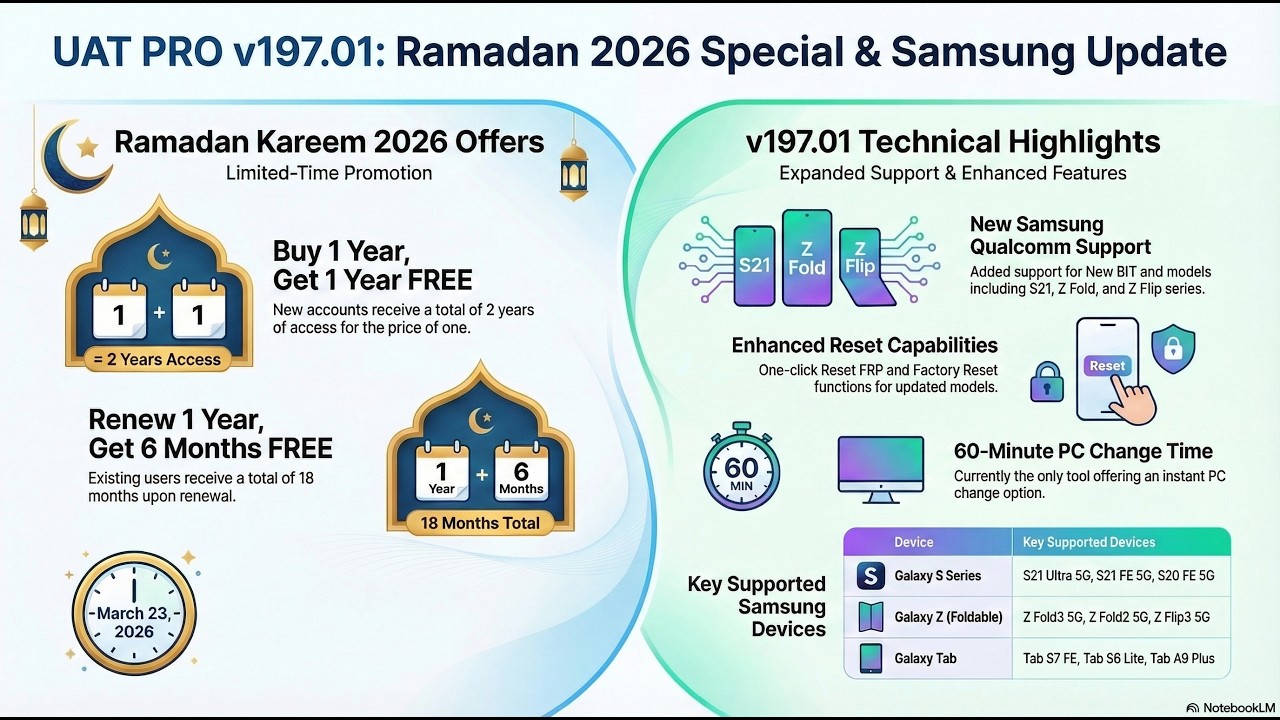 UAT PRO v197.01 Update | Samsung Qualcomm New Bit Support + FRP Reset (Full Details)
