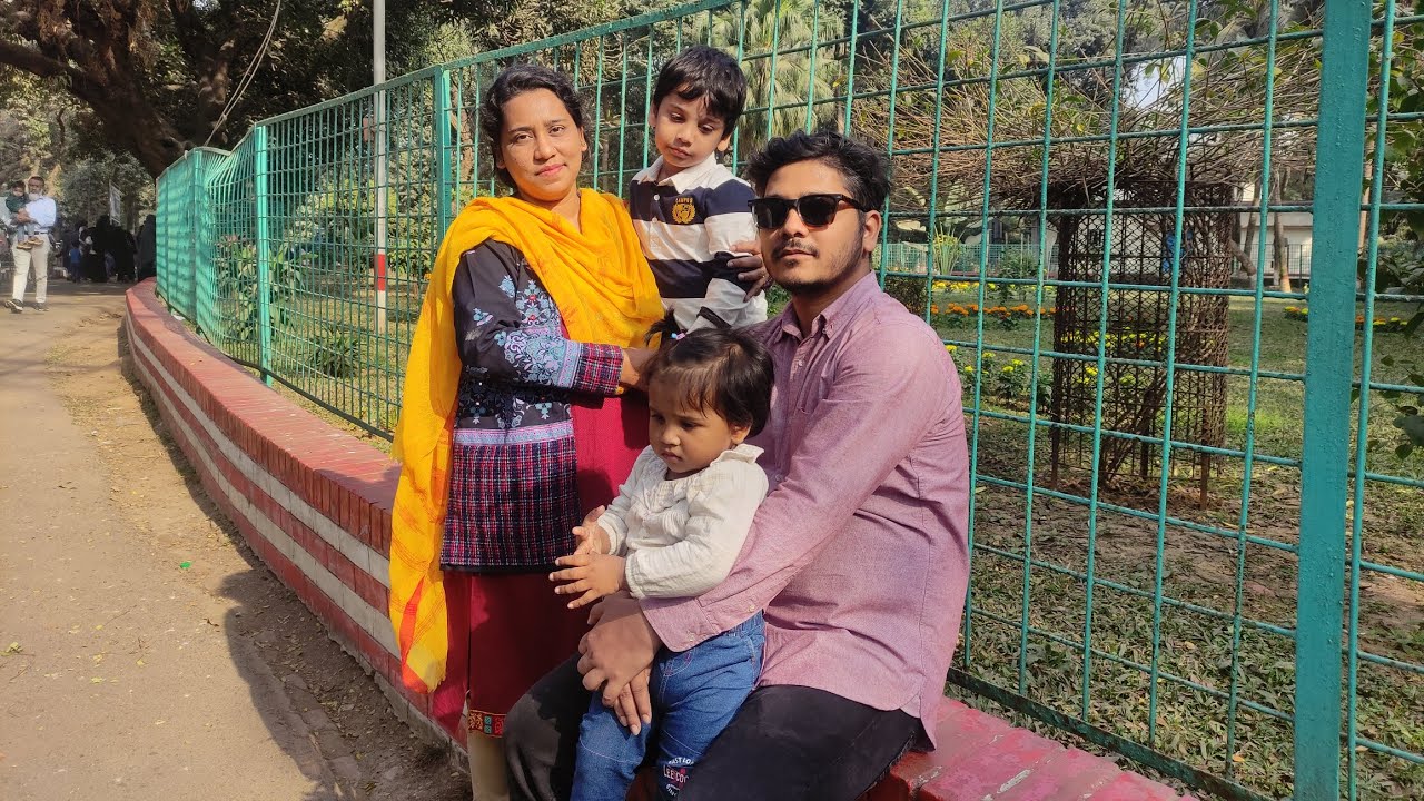 Family day out at Bangladesh National Zoo.