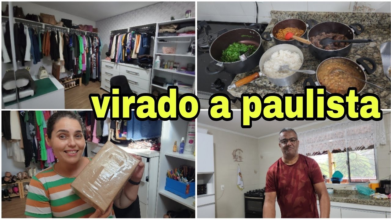 Vlog/Fiz uma limpa no closet/muitas doações/fiz virado a paulista para o almoço dos pedreiros 