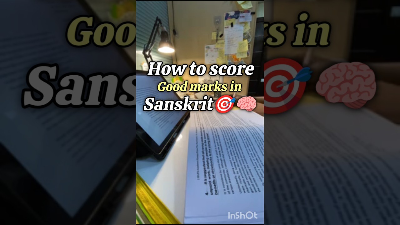 📘 How to Score Good Marks in Sanskrit Exam 💯🔥 | Easy Student Hacks
