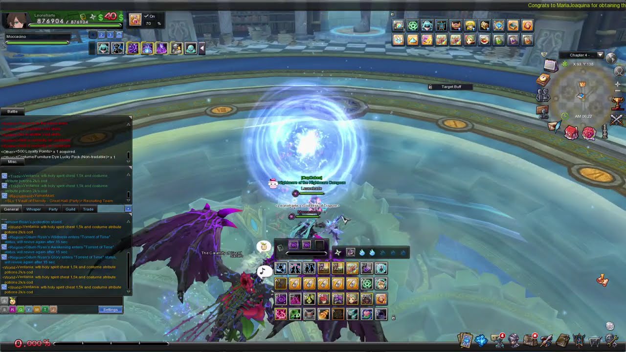 Aura Kingdom - Vault of Eternity Floor 1 - Floor 12 (Party Mode) - Sorcerer Solo Gameplay