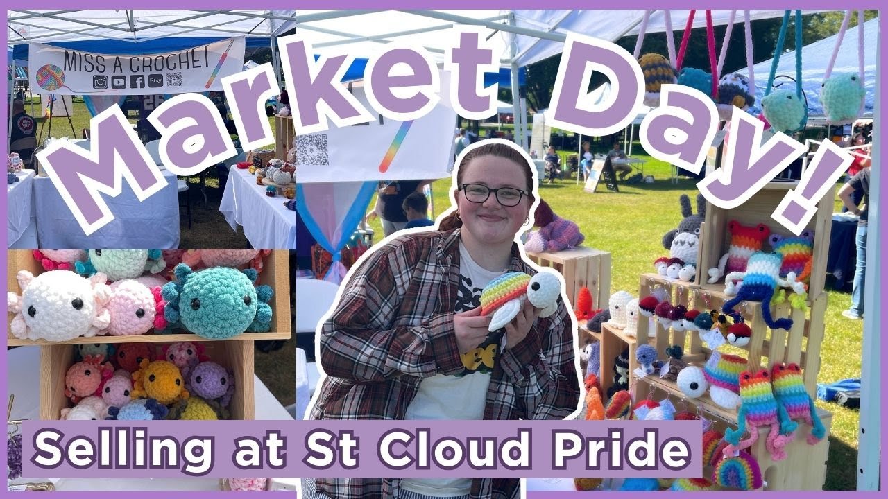 The BIGGEST Booth Fee Ever OVER $200! 😬💸 Selling Crochet Plushies at Pride with NEW Booth Setup! 🌈