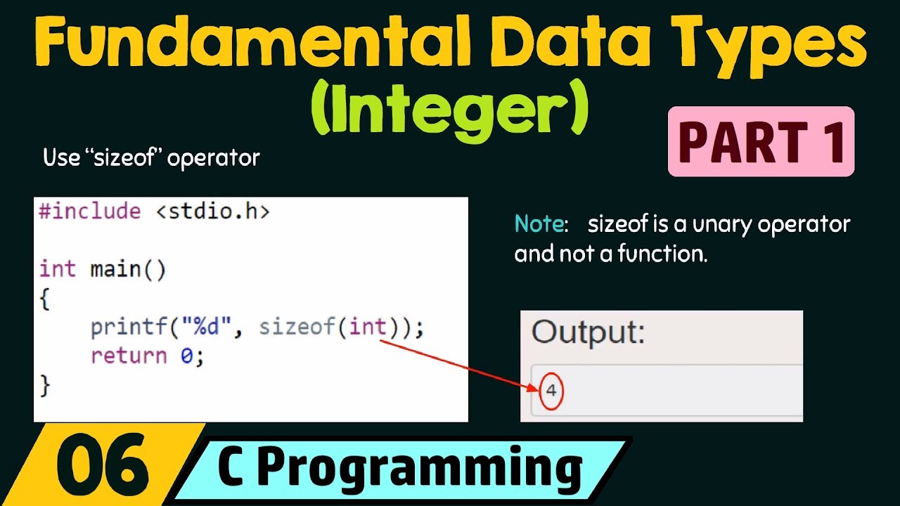 Fundamental Data Types &minus; Integer (Part 1)