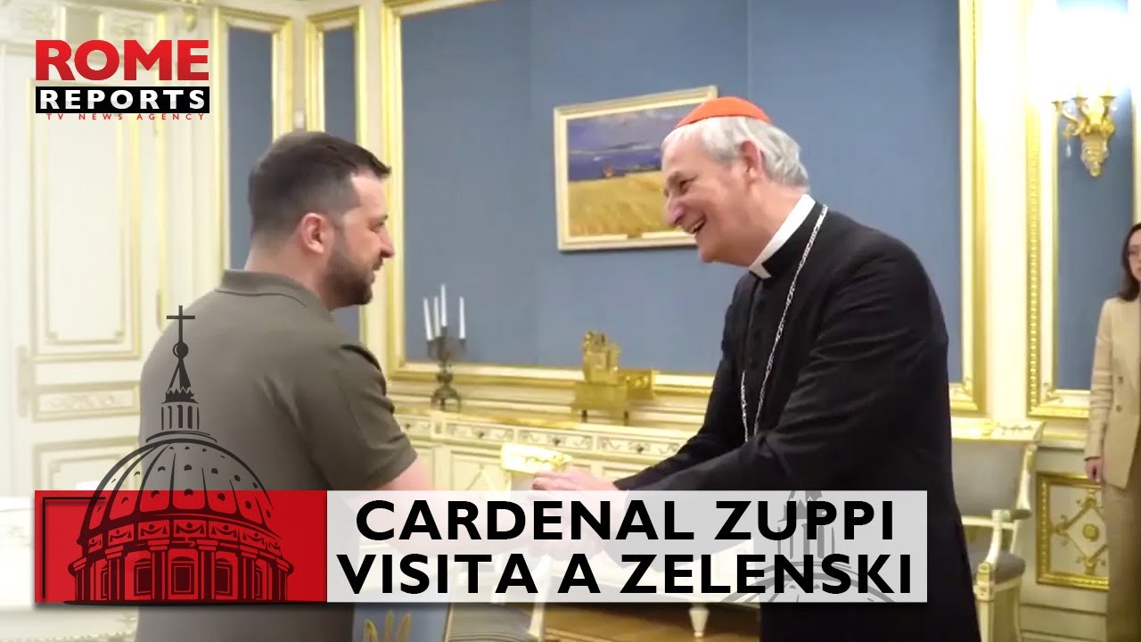 Así fue el encuentro de Zelenski con el cardenal Zuppi