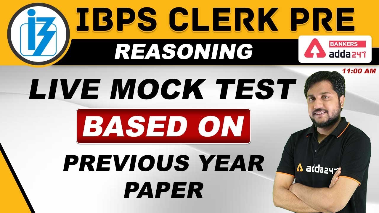 IBPS Clerk Pre 2020 | Reasoning | Live Mock Test Based on Previous Year Paper | Adda247