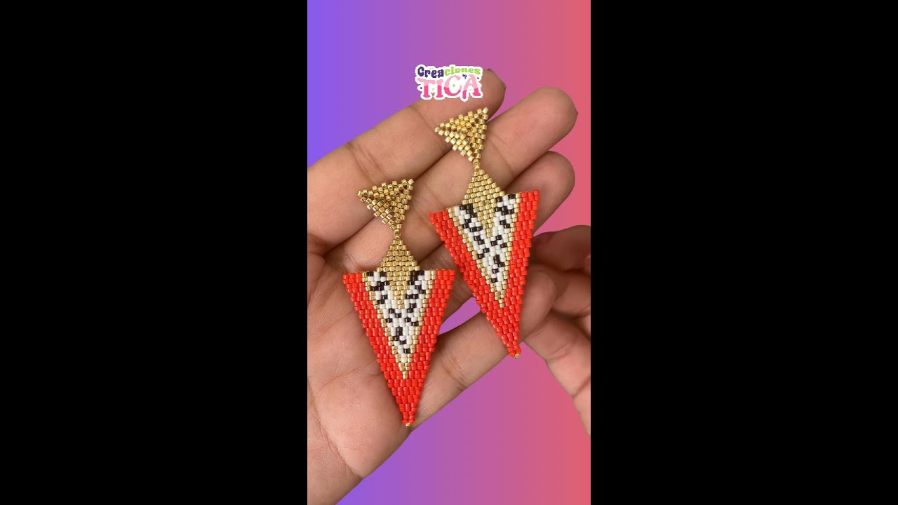 Tutorial Aretes / Brick Stitch Doble / Miyuki