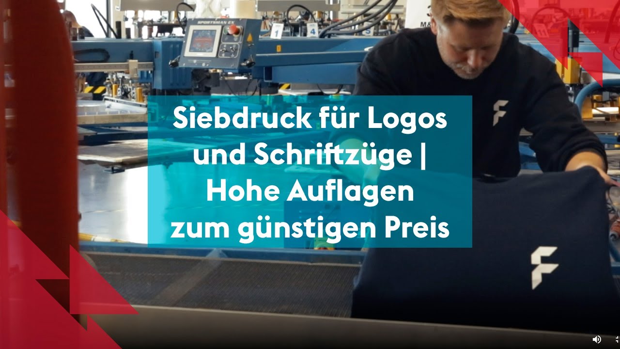 Siebdruck für Logos und Schriftzüge | Hohe Auflagen zum günstigen Preis | FLYERALARM