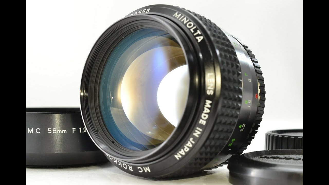 Recommended film camera collection Minolta MC Rokkor PG 58mm F/1.2 MF w/ Lens Hood From Japan