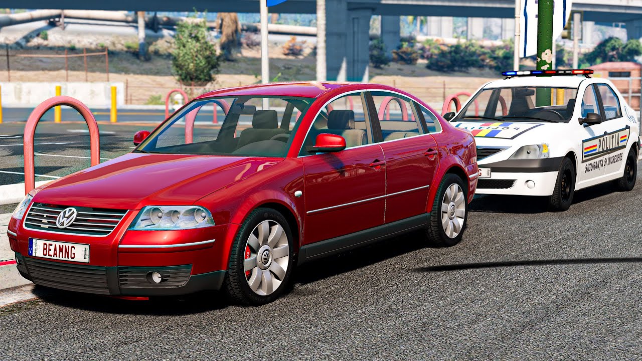 Urmarit de Politie intr-un Volkswagen Passat