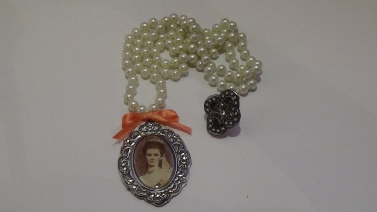 DIY-vintage pendant and ring (costume accessories)/Φτιάχνω μενταγιόν και δαχτυλίδι (αξεσουάρ στολής)