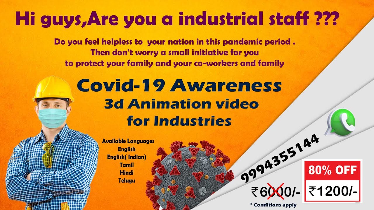 Coronavirus # Covid-19 awareness video for  Industrial Person