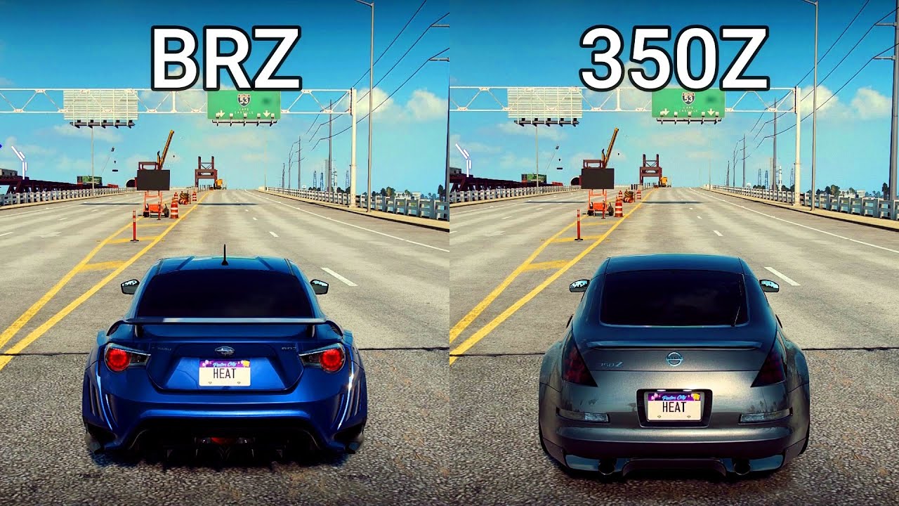 NFS Heat: Subaru BRZ Premium vs Nissan 350Z - Drag Race
