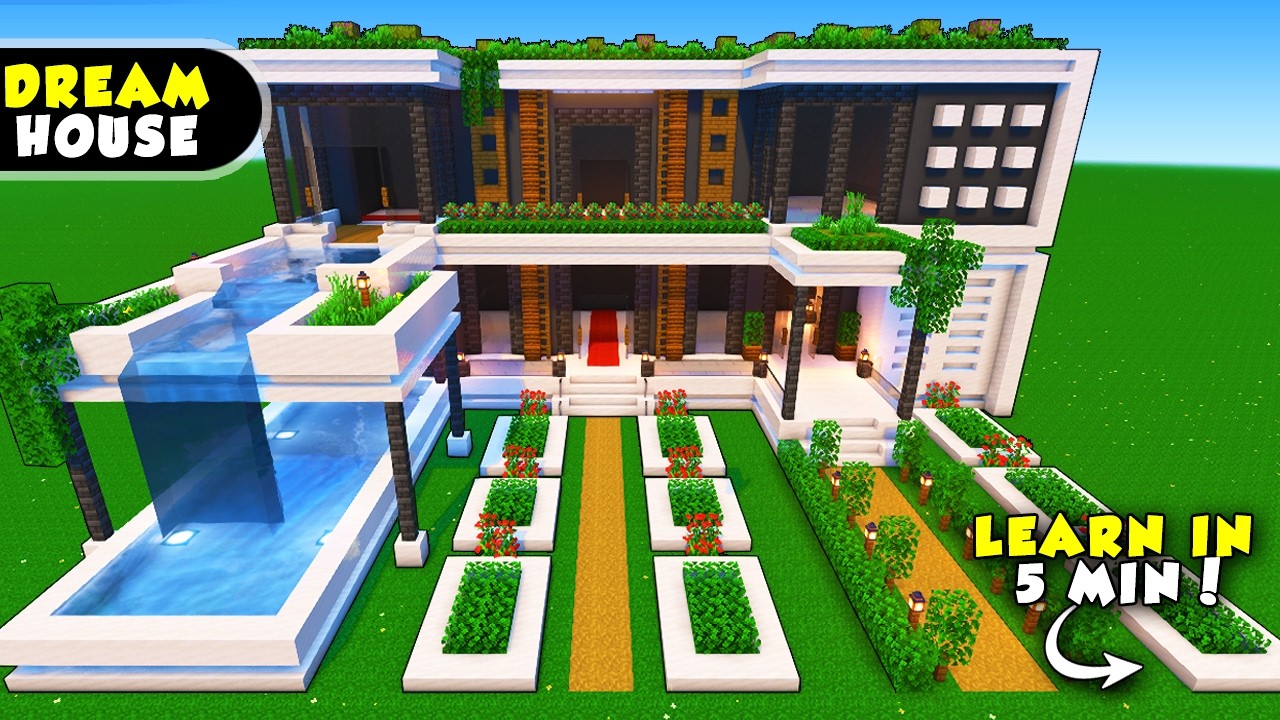 Minecraft: How to Build a Huge Modern House