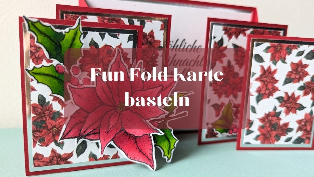 Fun Fold Card mit Action Papier basteln I Basteln ohne Big Shot I Cascading Panel Card