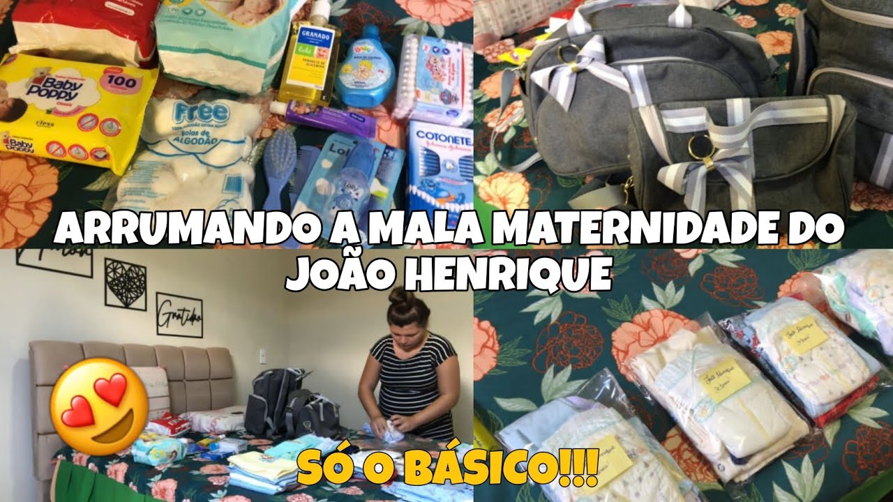 ARRUMANDO A MALA MATERNIDADE DO BEBÊ | Apenas o essencial - O que levar