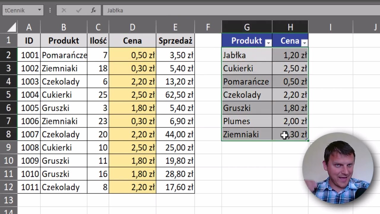 Excel - Wprowadzenie do nazywania zakres&oacute;w | Kurs Excel SuperHero 16.1