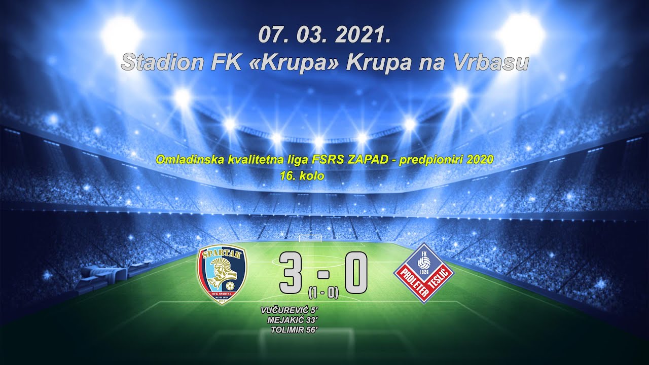 OFK Spartak 2013 - FK Proleter  3-0 07.03.2021 - predpioniri 2008/09