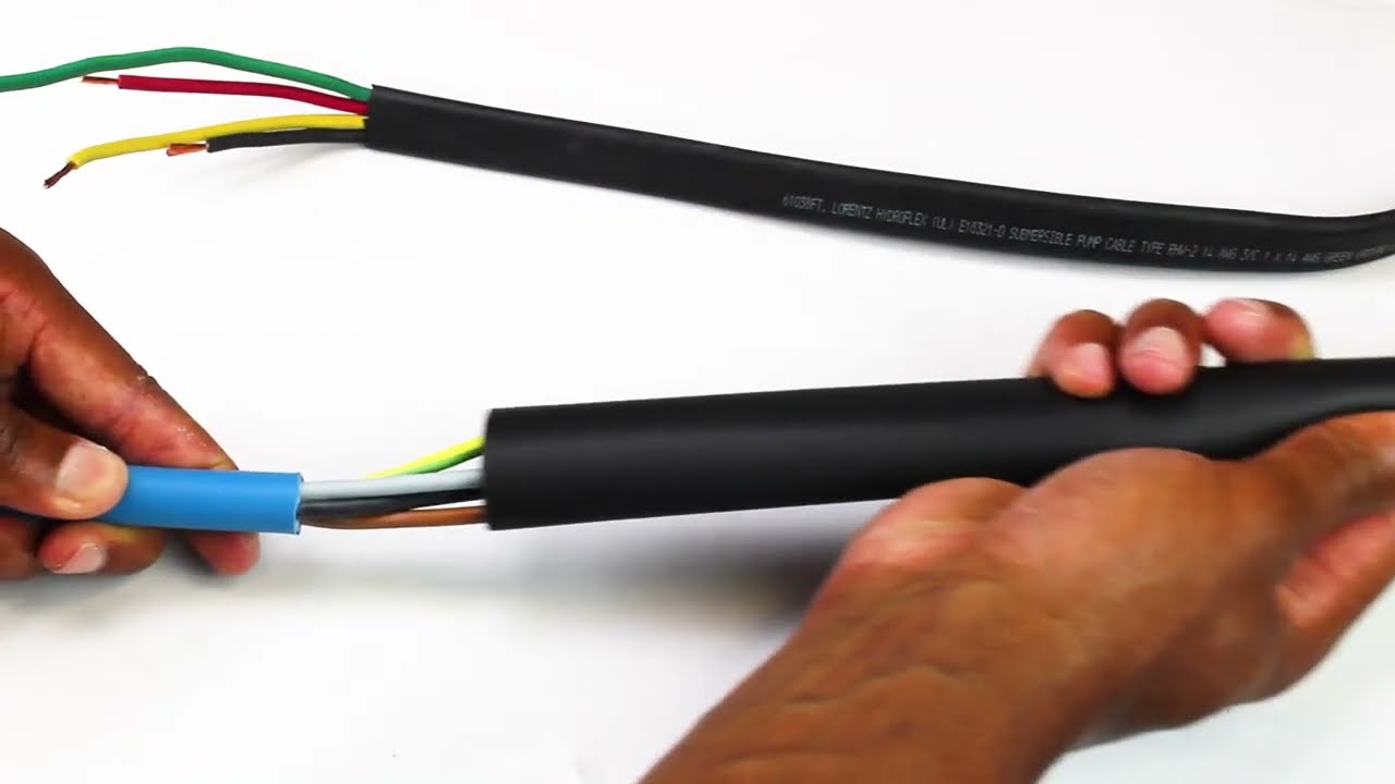 Vid&eacute;o tutorielle: &eacute;pissure de c&acirc;ble submersible&Eacute;pissure du c&acirc;ble moteur