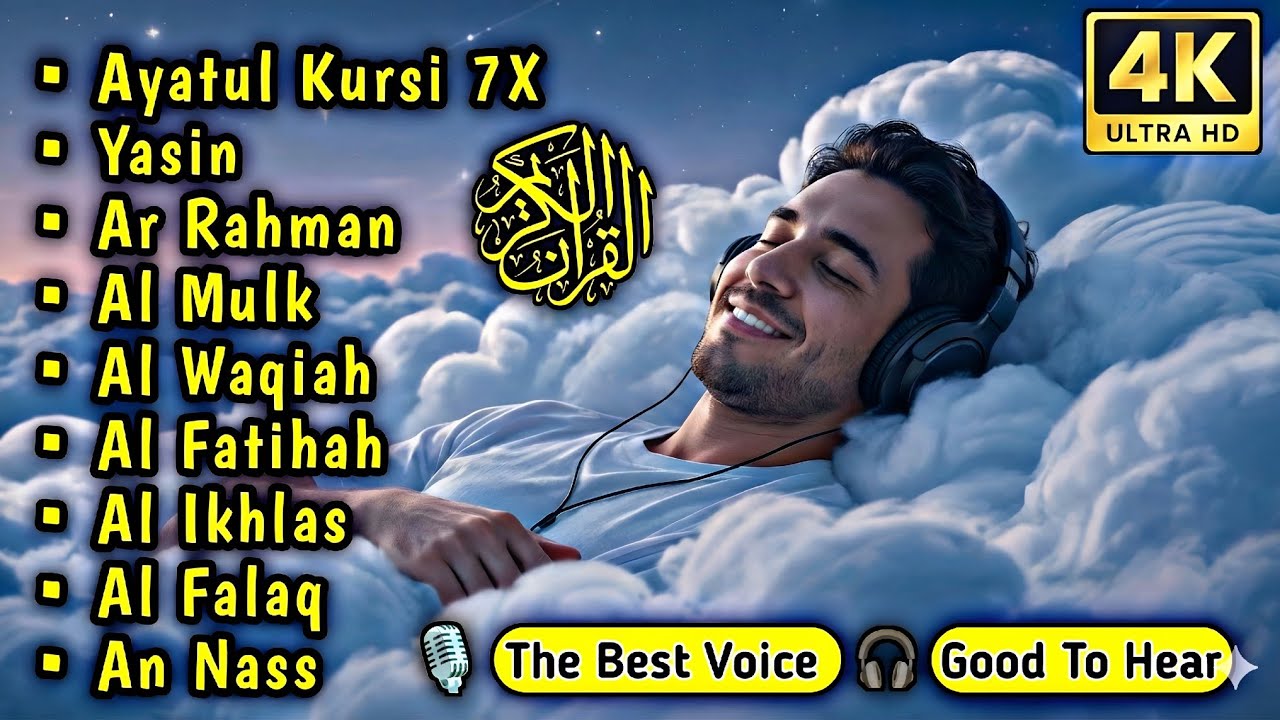 Listen Before Sleep: Surah Yasin, Ar-Rahman, Al-Waqiah, Al-Mulk | Remove Anxiety & Stress,YSR