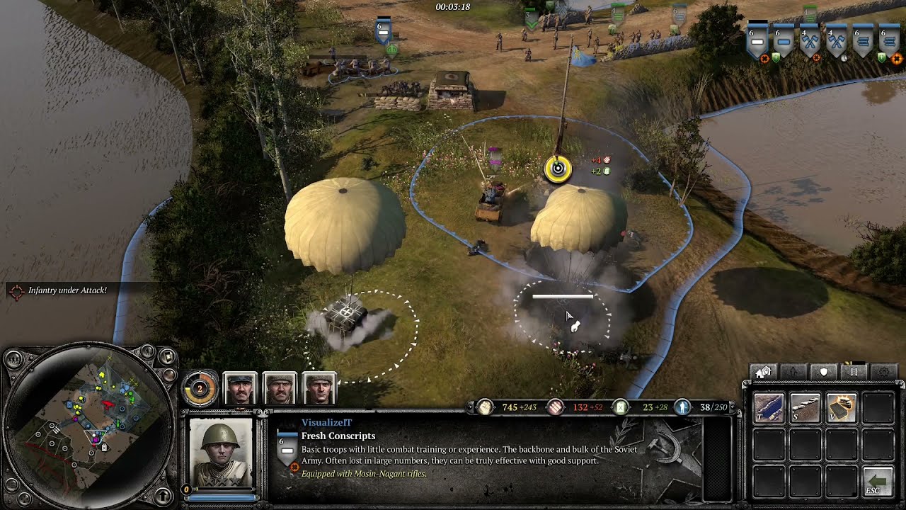 Having a little fun - PvE 3 vs 4 (Expert) - 8_p Crossing the Marsh - CoH2