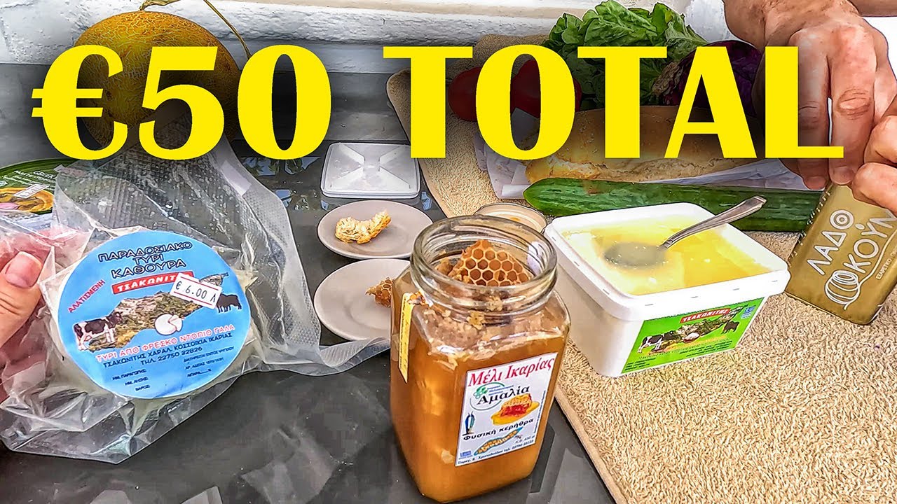Greek Food Haul from Greece Blue Zone of Ikaria