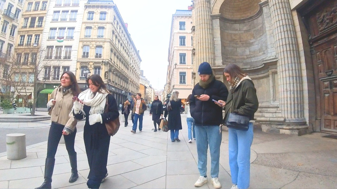 Lyon, France | 4K Walking Tour of Downtown | Beautiful Streets 🇫🇷🌆